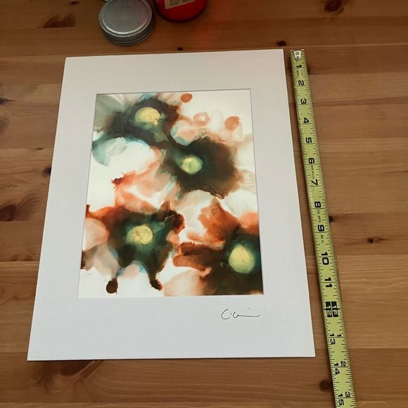 New Original Signed Artwork Alcohol Ink on Paper 103 - Picture 5 of 6